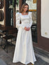 Silky Royal Gown with Puff Sleeves