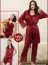 Elegance Defined β 5pc Silk Nightwear Set