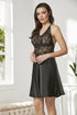 Moonlit Whisper Lace-Trim Silk Maxi