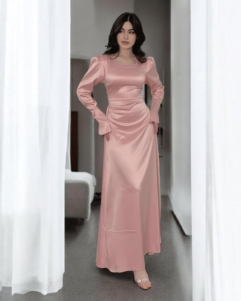 Elegant Satin Long Maxi Dress