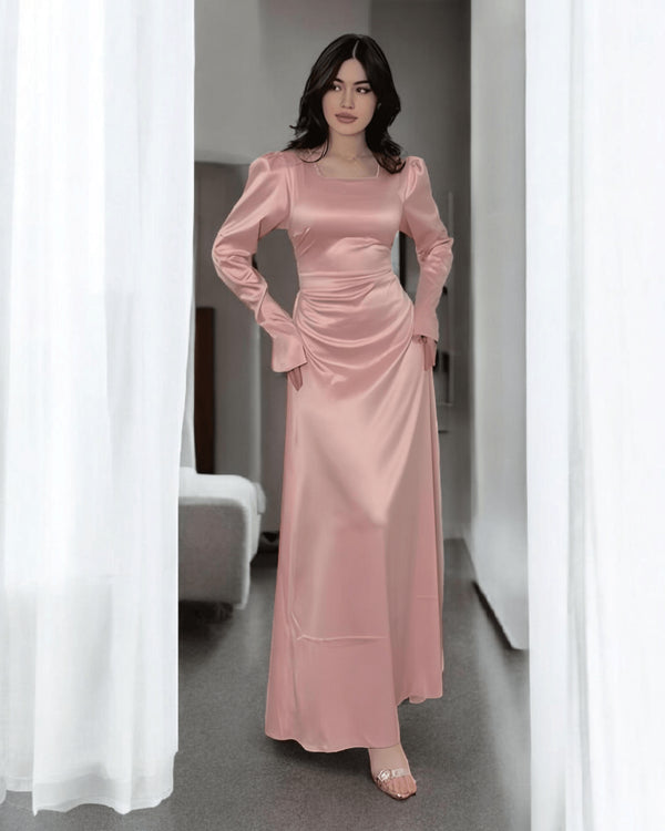 Elegant Satin Long Maxi Dress