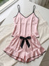Silk Bow Camisole Set