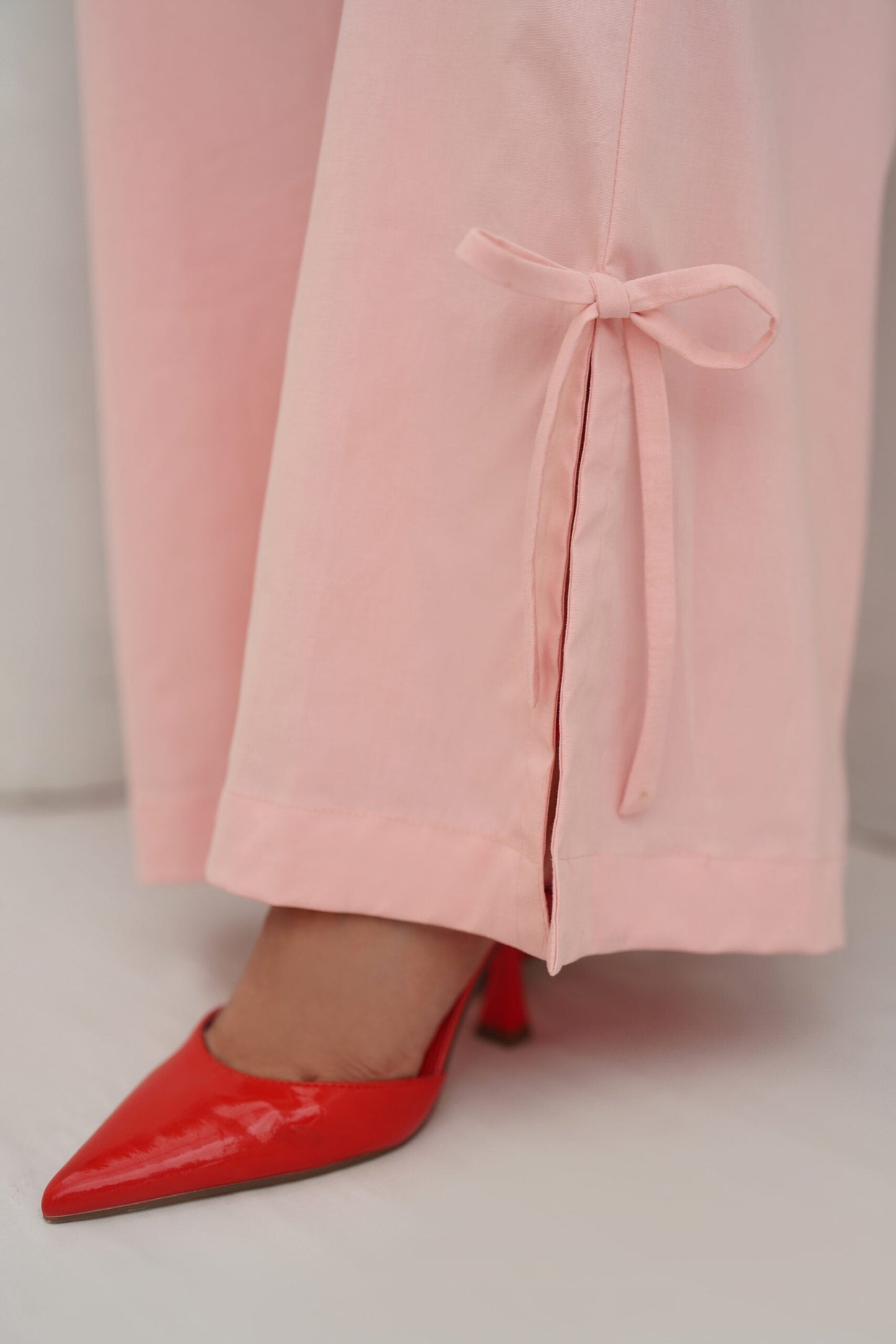 Cotton Bow-Tie Co-Ord Set – Chic Comfort in Pastel Hues