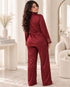 Noiré Lace Silk Pajama Set