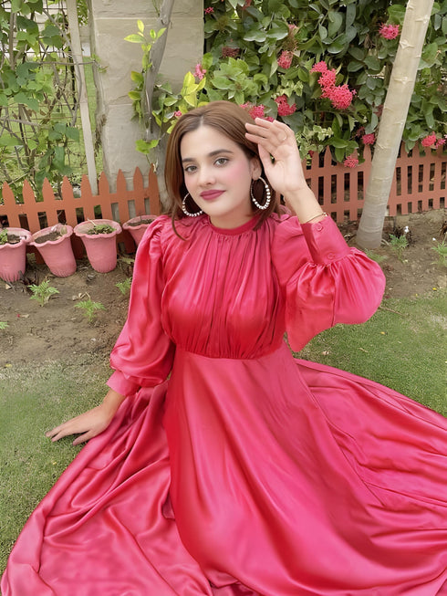 Royal Silk Flare Long Maxi