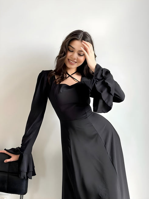 Bell Sleeve Maxi Dress