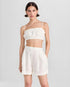 (30%) OFF - Cotton Crop Top and High-Waisted Shorts Set