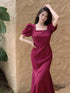 Elegant Mermaid Silk Maxi Dress