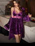 (30%) OFF - Velvet Spell: Luxe Robe & Lace Slip Duo