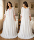Women’s Premium Pleated Georgette Maxi Night Dress – Soft Flowy Lounge Wear with Ruffle Neckline