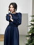 Elegant Puff Sleeve Maxi Dress