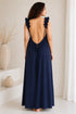 Elara Ruffle Backless Maxi