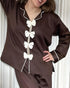 (30%) OFF - Classic Cotton Bow-Accent Pajama Set – Elegant and Comfortable Nightwear