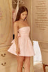 (30%) OFF - Elegant Strapless A-Line Cotton Mini Dress with Maxi Bow Detail