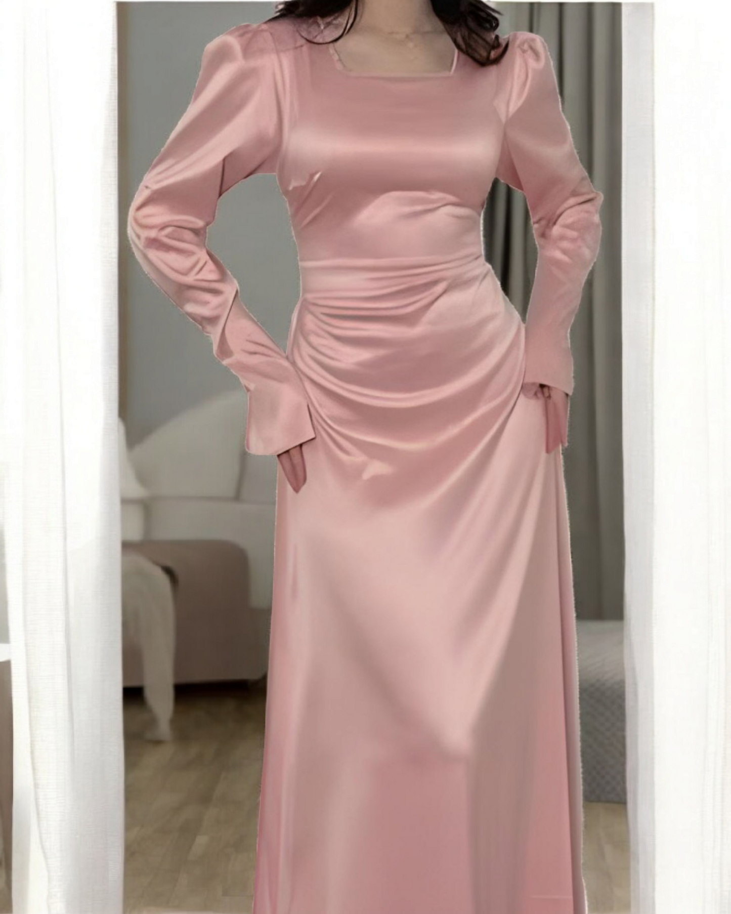 Elegant Satin Long Maxi Dress