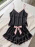 Silk Bow Camisole Set