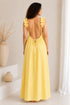 Elara Ruffle Backless Maxi