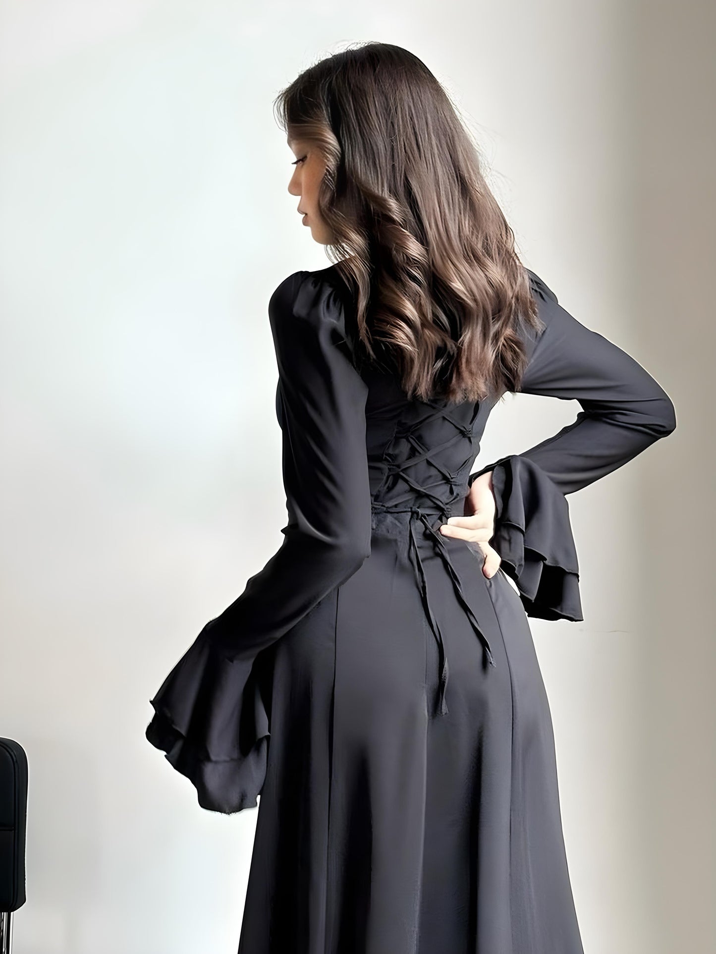 Elegant Bell Sleeve Maxi Dress