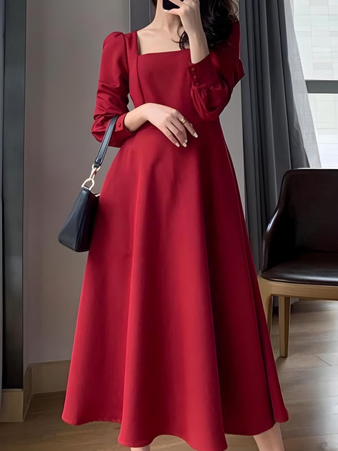 Elegant Georgette Midi Dress