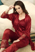Elegance Defined β 5pc Silk Nightwear Set
