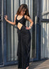Obsidian Drape – Luxe Cutout Silk Gown