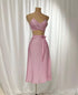 Luxury Silk Halter Wrap Midi Dress - Elegant and Versatile Evening Wear