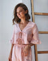 (30%) OFF - Cotton Tie-Front Ruffle Co-ord Set