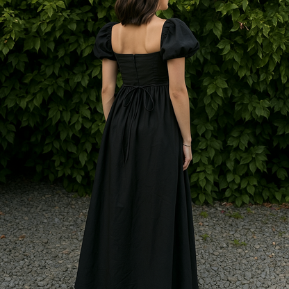 Elegant Puff Sleeve Rory Dress – Cotton