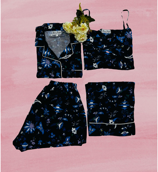 (30%) OFF - Linen 4pc Pj's Set