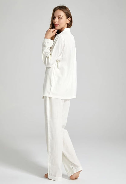 Elegant Cotton Pajama Set – Timeless Comfort