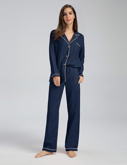 Elegant Cotton Pajama Set – Timeless Comfort