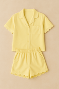 (30%) OFF - Scallop Edge Cotton Nightwear Set