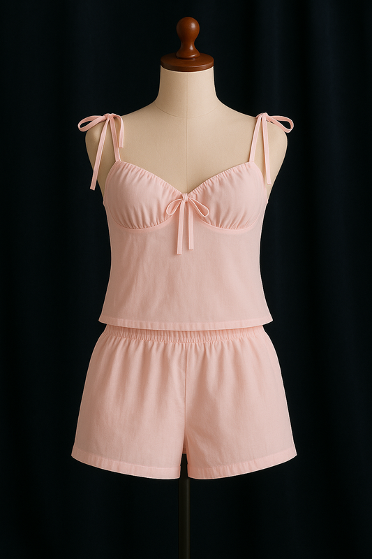 Soft Cotton Camisole & Shorts Nightwear Set – 8 Colors