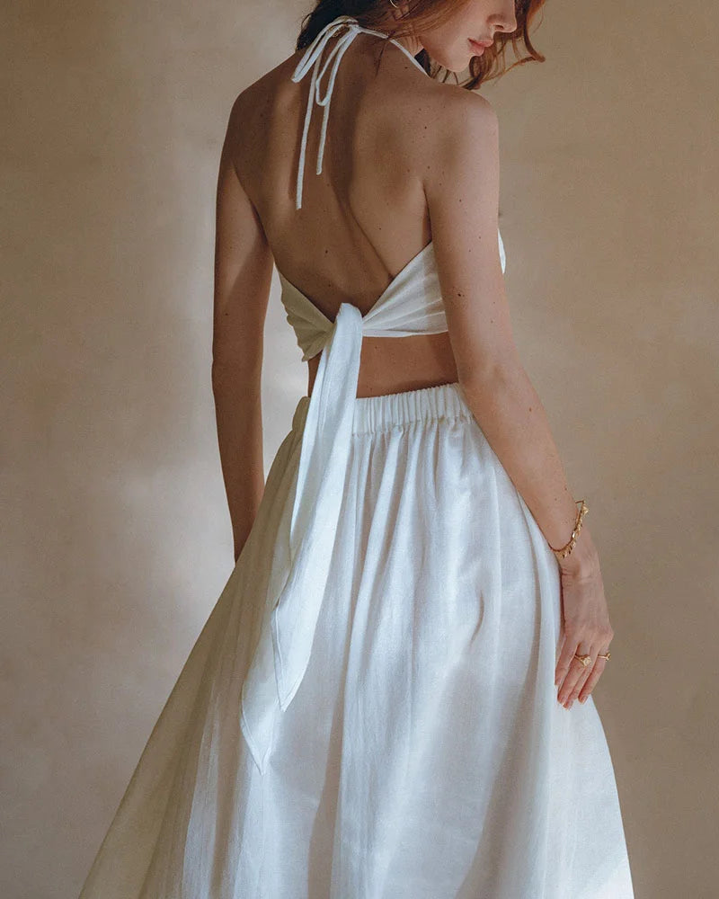 Cotton Cutout Midi Dress