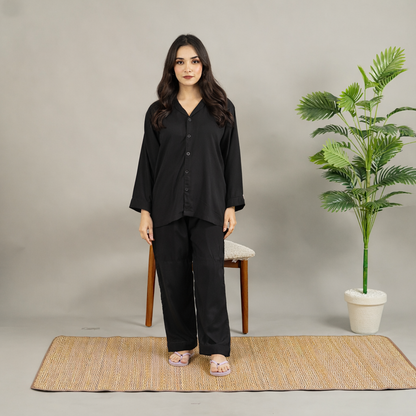 COAL SOLID SUMMER LINEN PJS