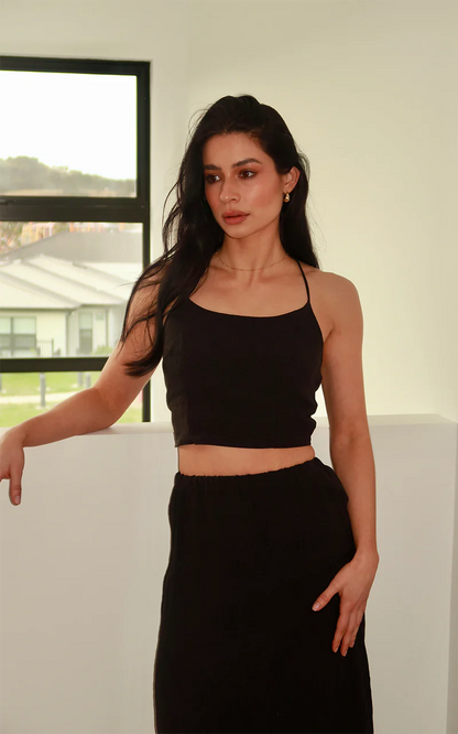 (30%) OFF - Cotton Co ord Set – Crop Top & Maxi Skirt