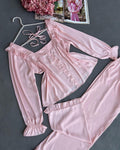 (30%) OFF - Silk Nighty Shirt and Trouser