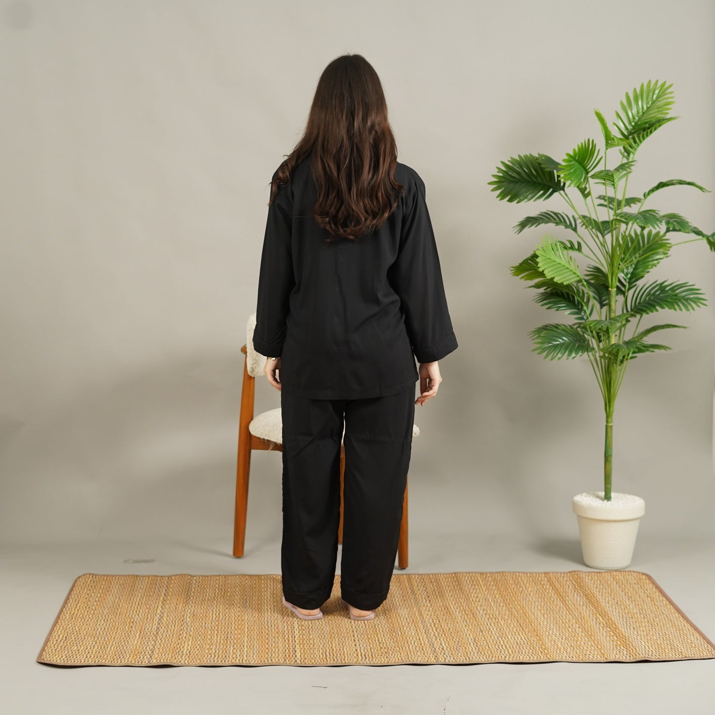 COAL SOLID SUMMER LINEN PJS