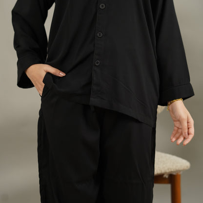 COAL SOLID SUMMER LINEN PJS