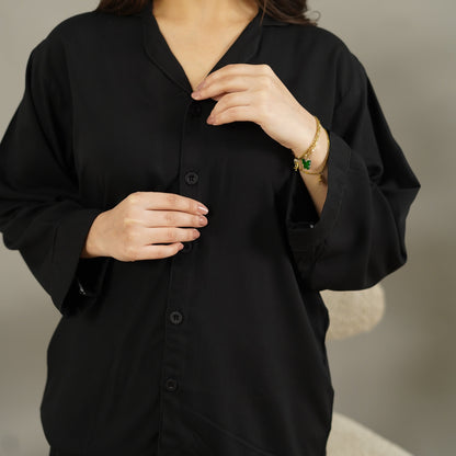 COAL SOLID SUMMER LINEN PJS