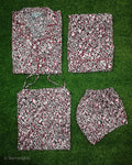 (30%) OFF - Linen 4pc Pajama Set