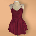 Knee lenght back-tie strap maxi