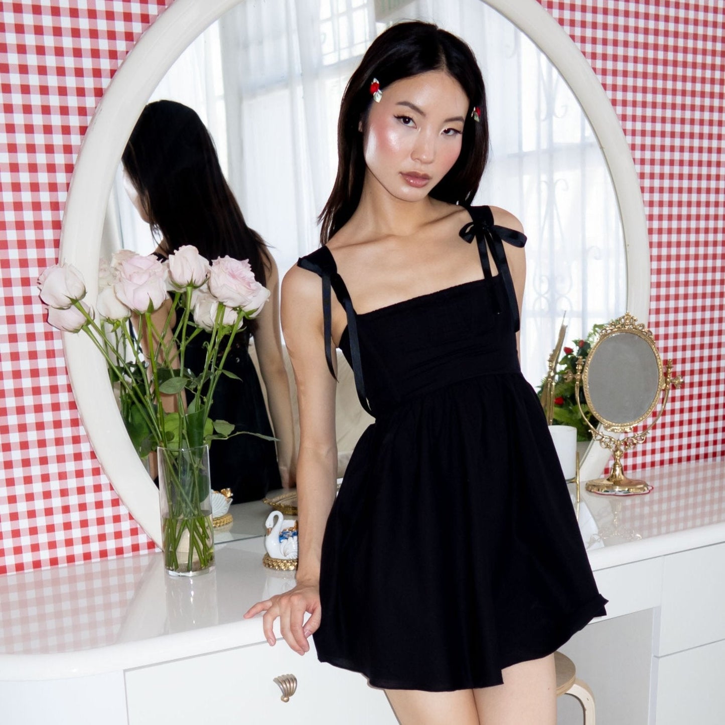 (30%) OFF - Cotton Tie-Strap Babydoll Dress – Classic & Chic