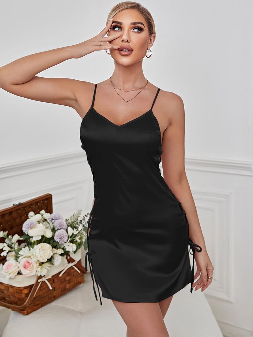 Crimson Temptation - Side Cutout Silk Bodycon Dress
