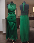 (30%) OFF - Elegant Silk Halter Neck Backless Maxi