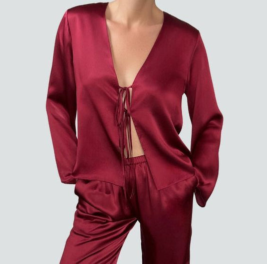 Velvéra – 2pc Silk Pajama Set