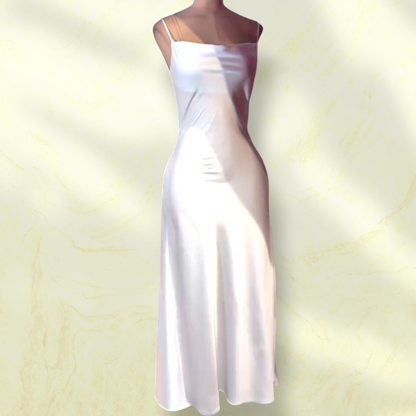 Moonlit Silhouettes: Silk 2pc Long Robe Set