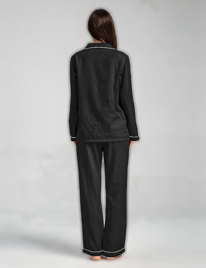 (30%) OFF - Elegant Cotton Pajama Set – Timeless Comfort